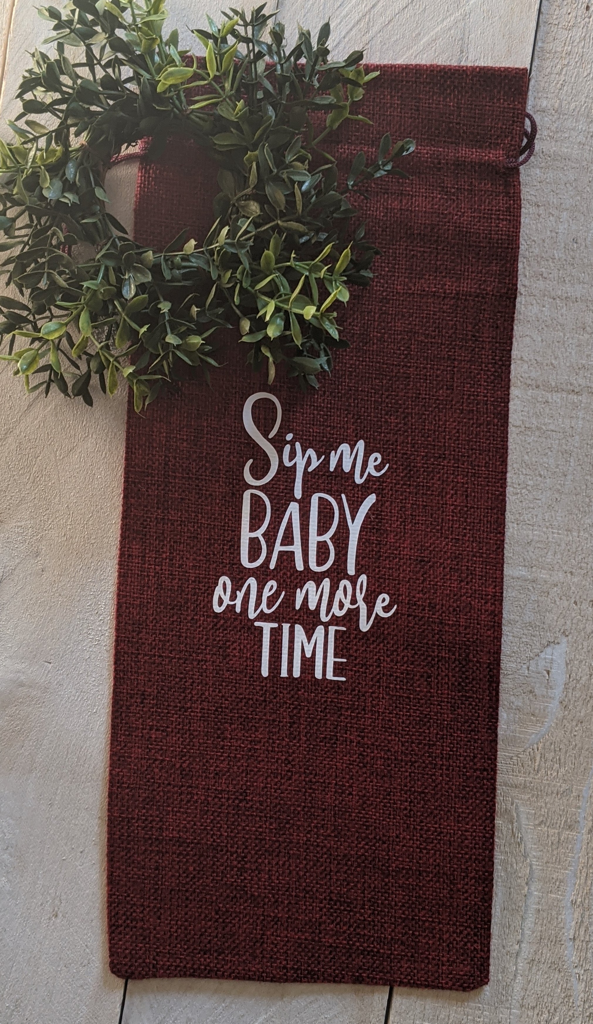 Burlap Wine Gift Bag