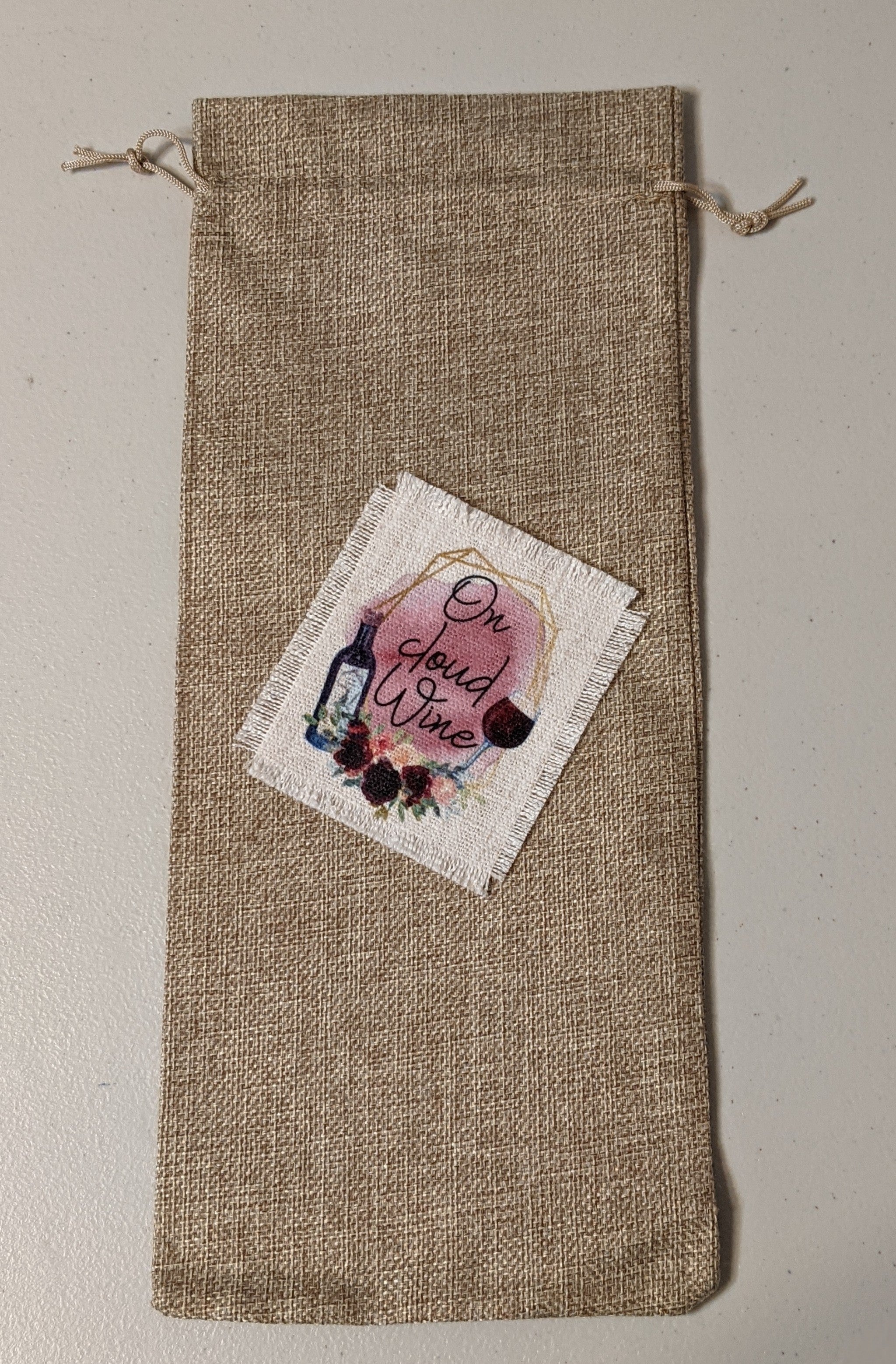 Burlap Wine Gift Bag