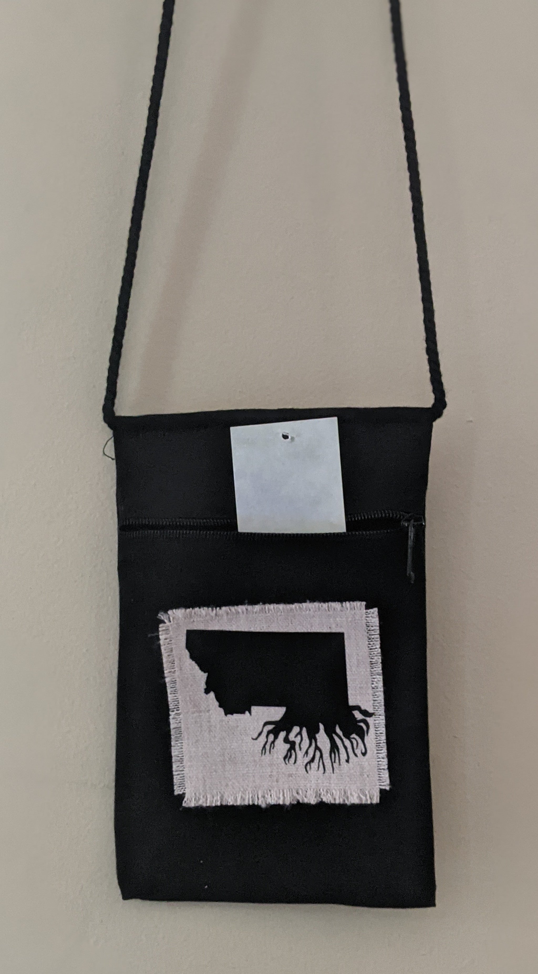 Patch Purse Hand Bag with Rope Strap