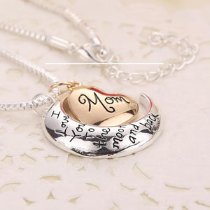 Necklace I Love You to the Moon and Back Mom